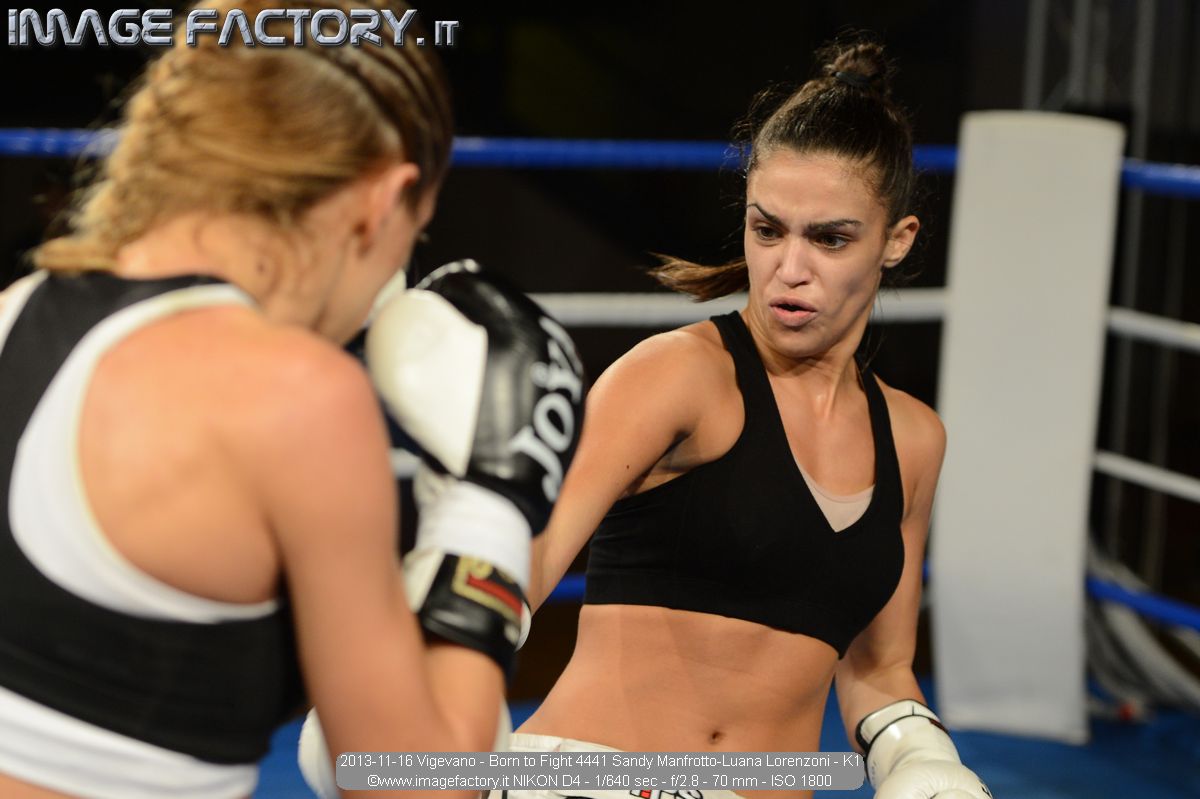2013-11-16 Vigevano - Born to Fight 4441 Sandy Manfrotto-Luana Lorenzoni - K1